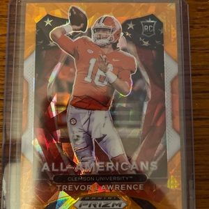Trevor Lawrence 2021 Prizm Draft Picks Orange foil